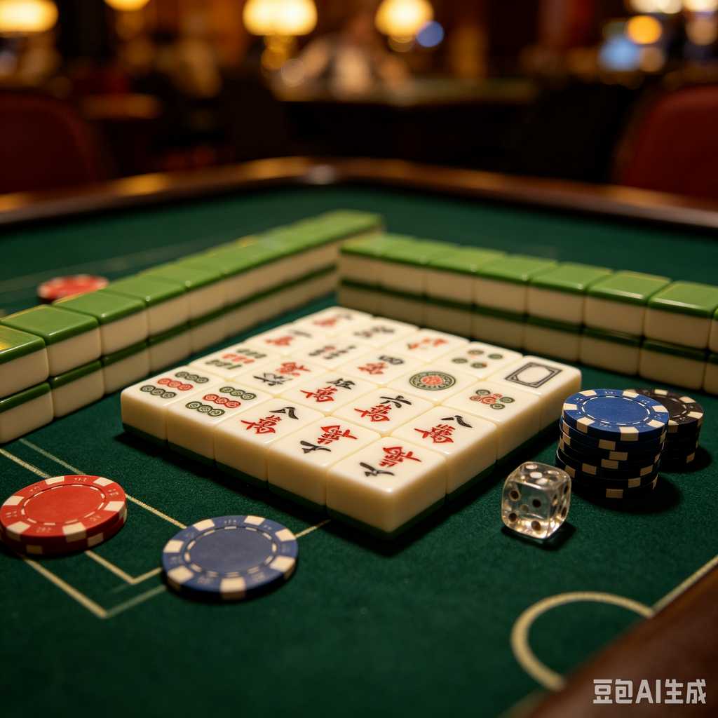 flat print mahjong set
